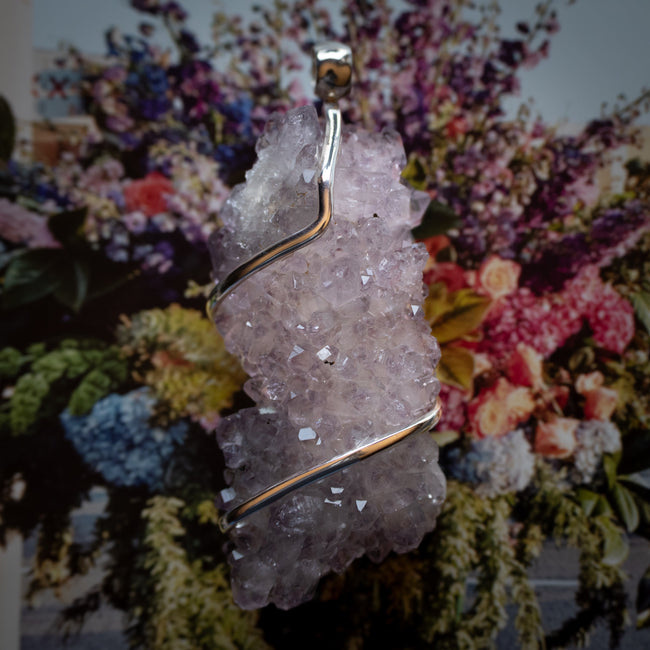 (Large) Amethyst Druzy Pendant