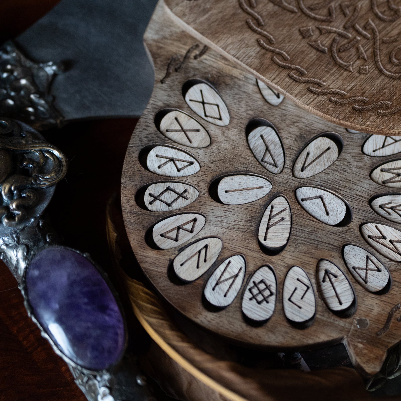 Tree of Life Wooden Rune Box