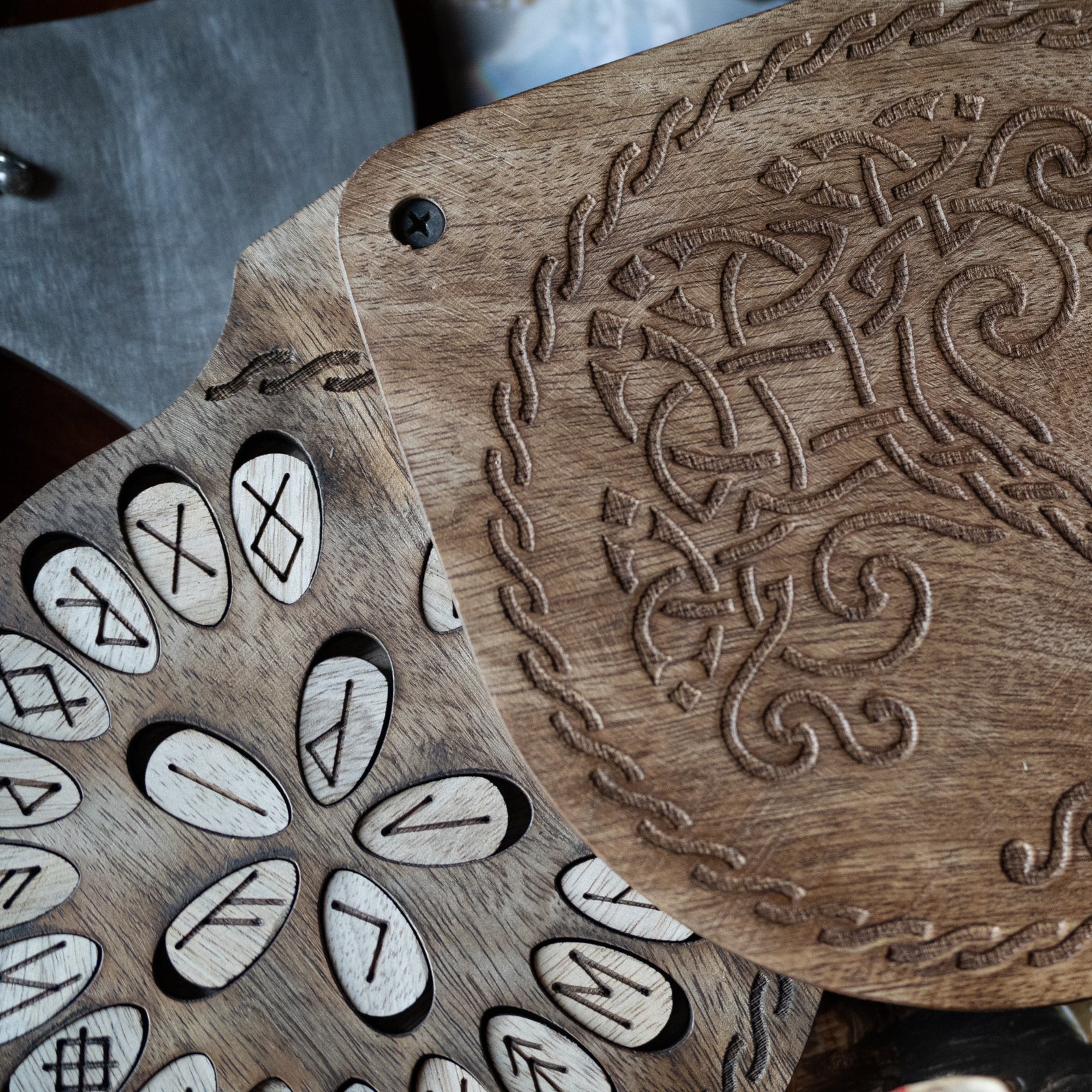 Tree of Life Wooden Rune Box