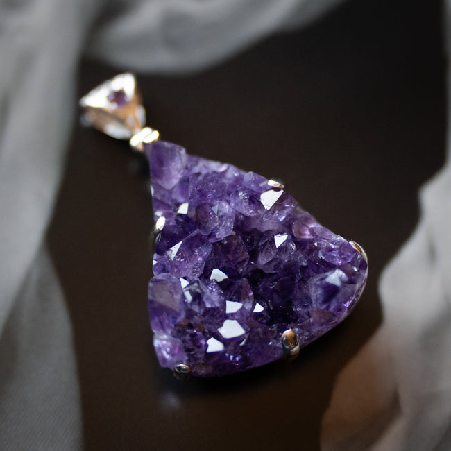 Amethyst Druzy Pendant