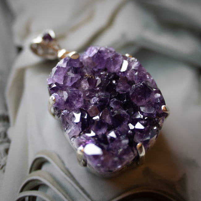 Amethyst Druzy Pendant