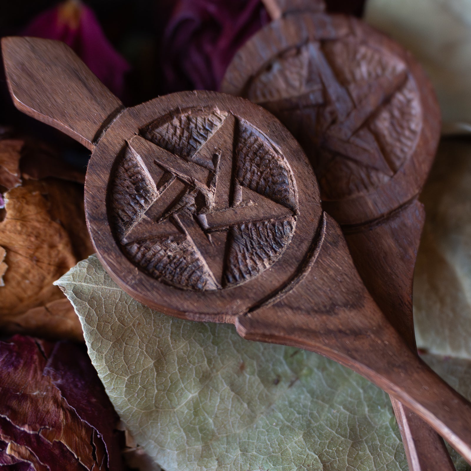 Pentacle Carved Altar Spoon