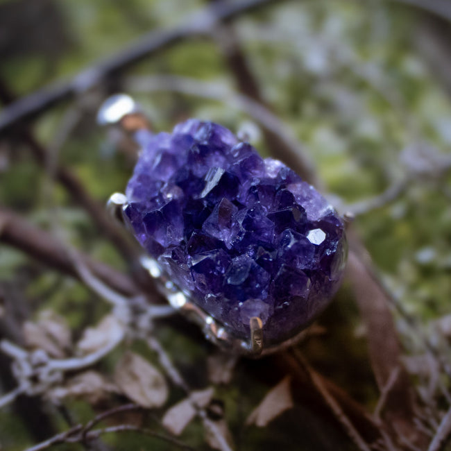 Amethyst Druzy Pendant