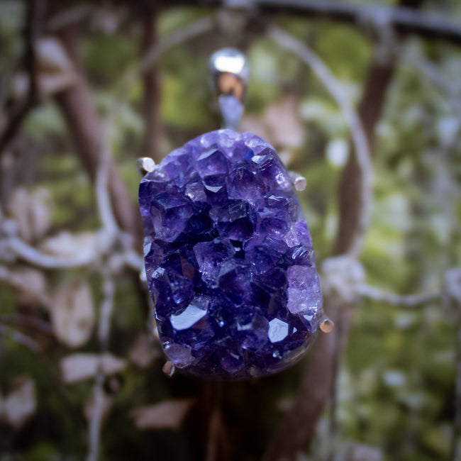 Amethyst Druzy Pendant