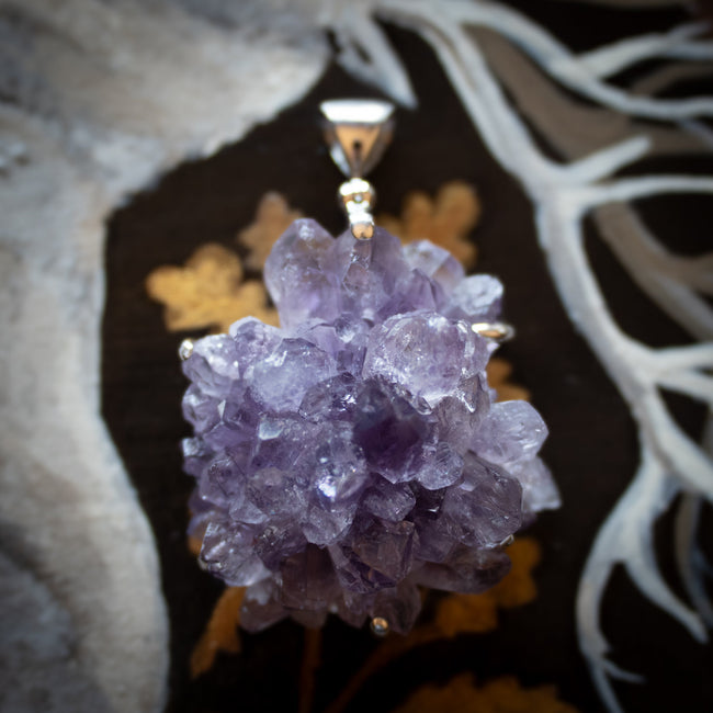 Amethyst Druzy Pendant