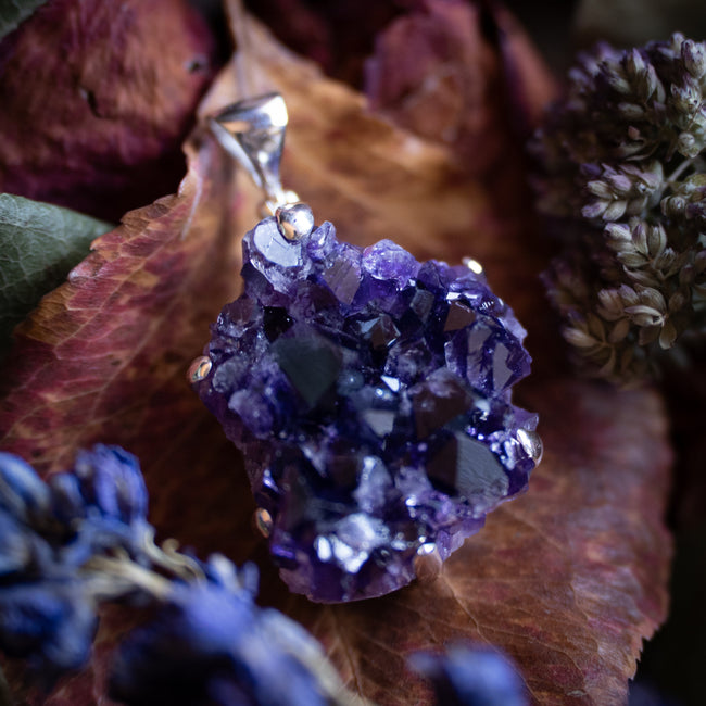 Amethyst Druzy Pendant