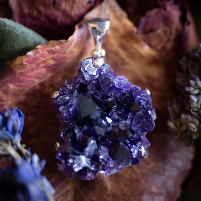 Amethyst Druzy Pendant