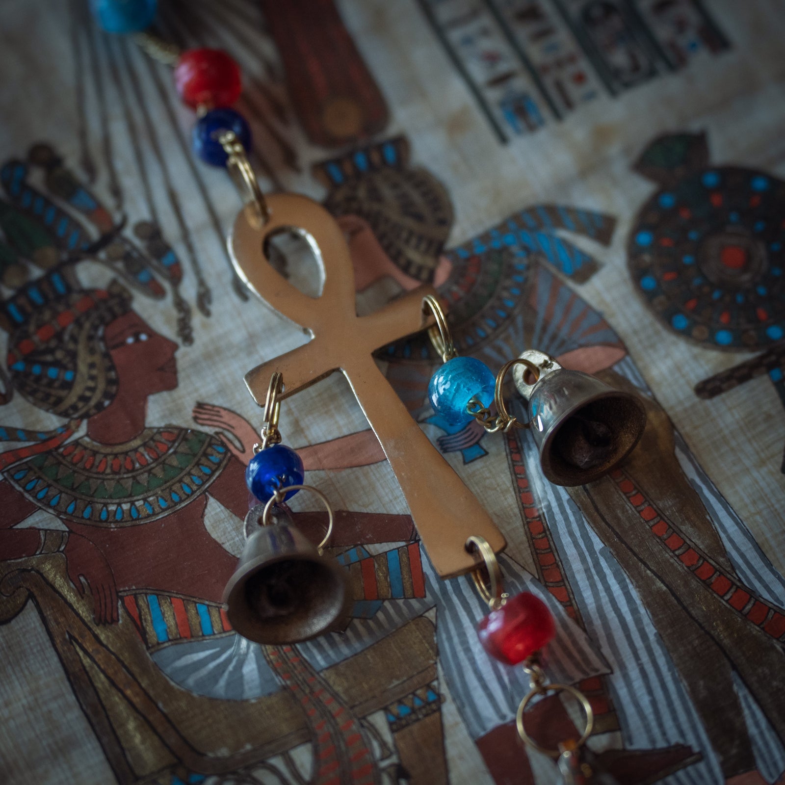 Ankh Brass Wind Chime