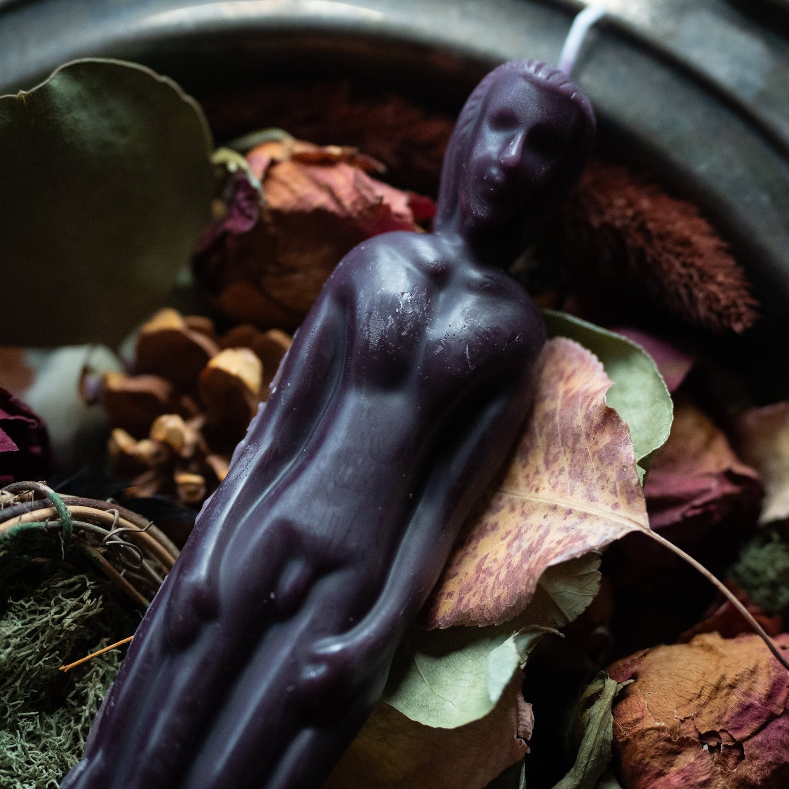 8" Male Figure Candle (Purple)