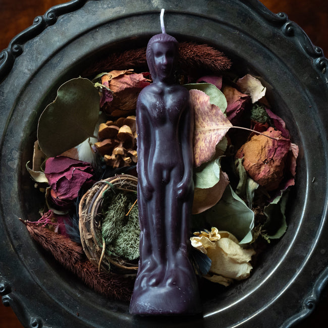 8" Male Figure Candle (Purple)
