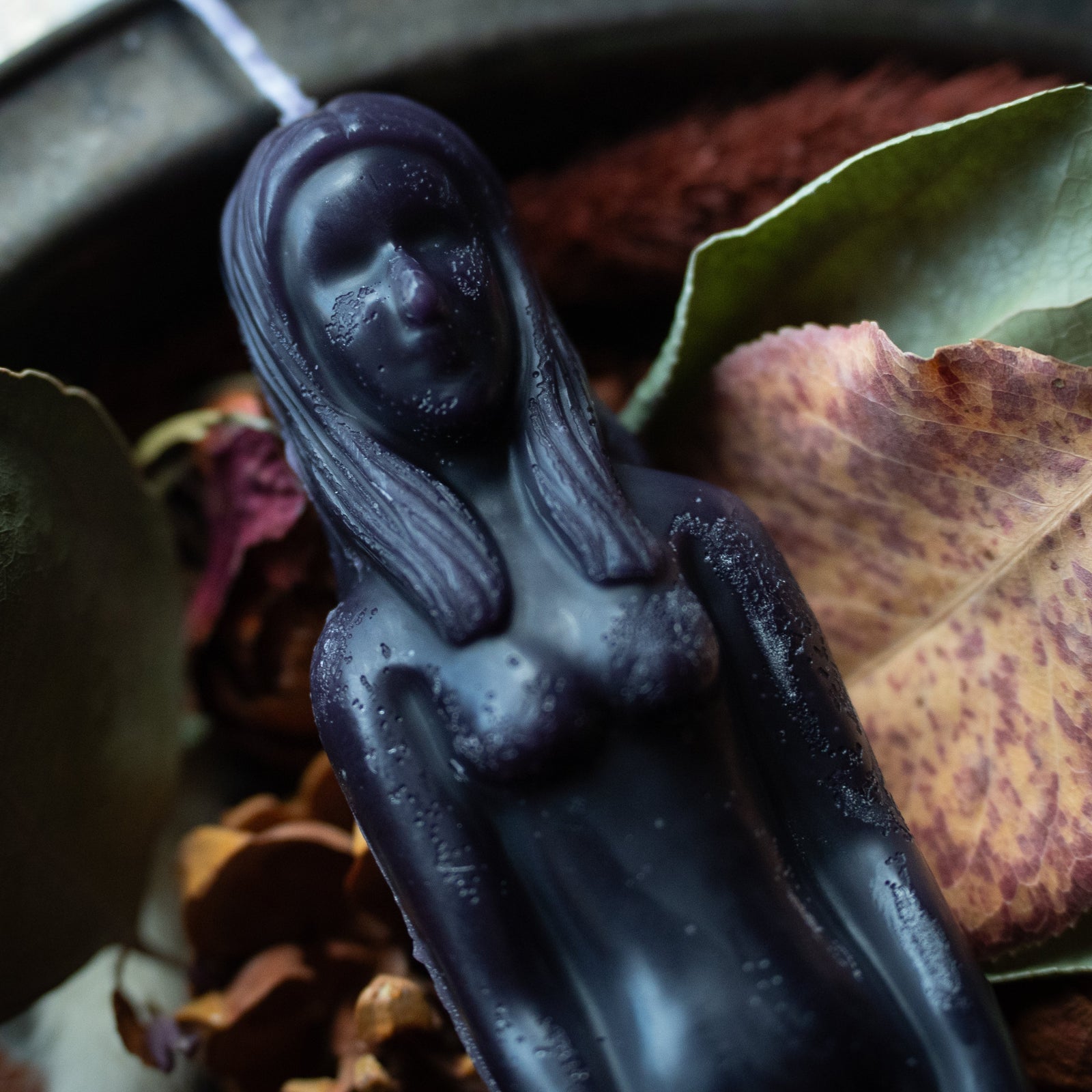 8" Female Figure Candle (Purple)