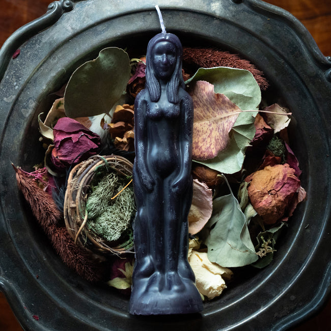 8" Female Figure Candle (Purple)