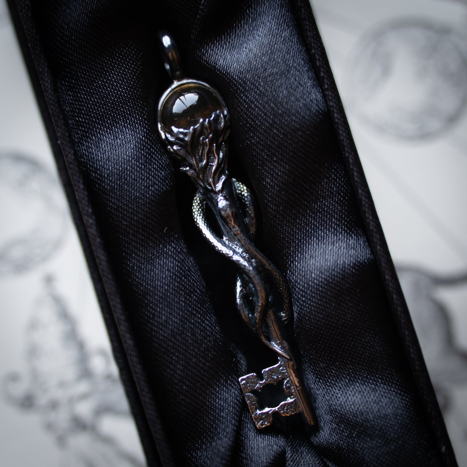 Exclusive Key of Hekate Pendant w/ Citrine Sphere (.925 Silver)