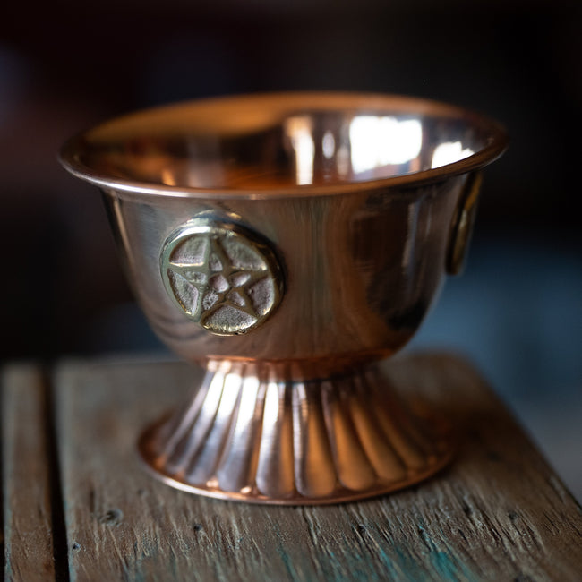 Pentagram Copper Offering Bowl