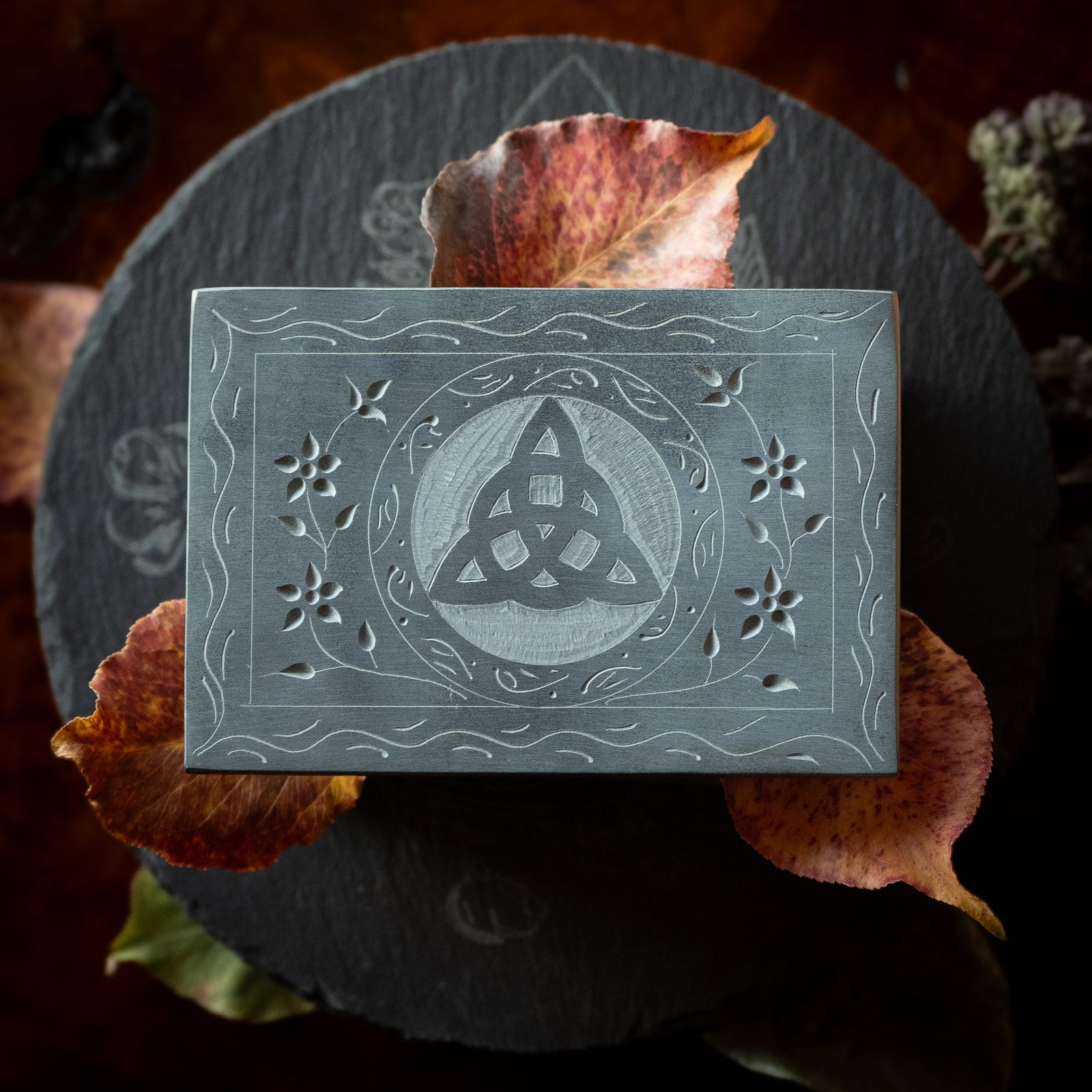 Carved Triquetra Box (Soapstone)