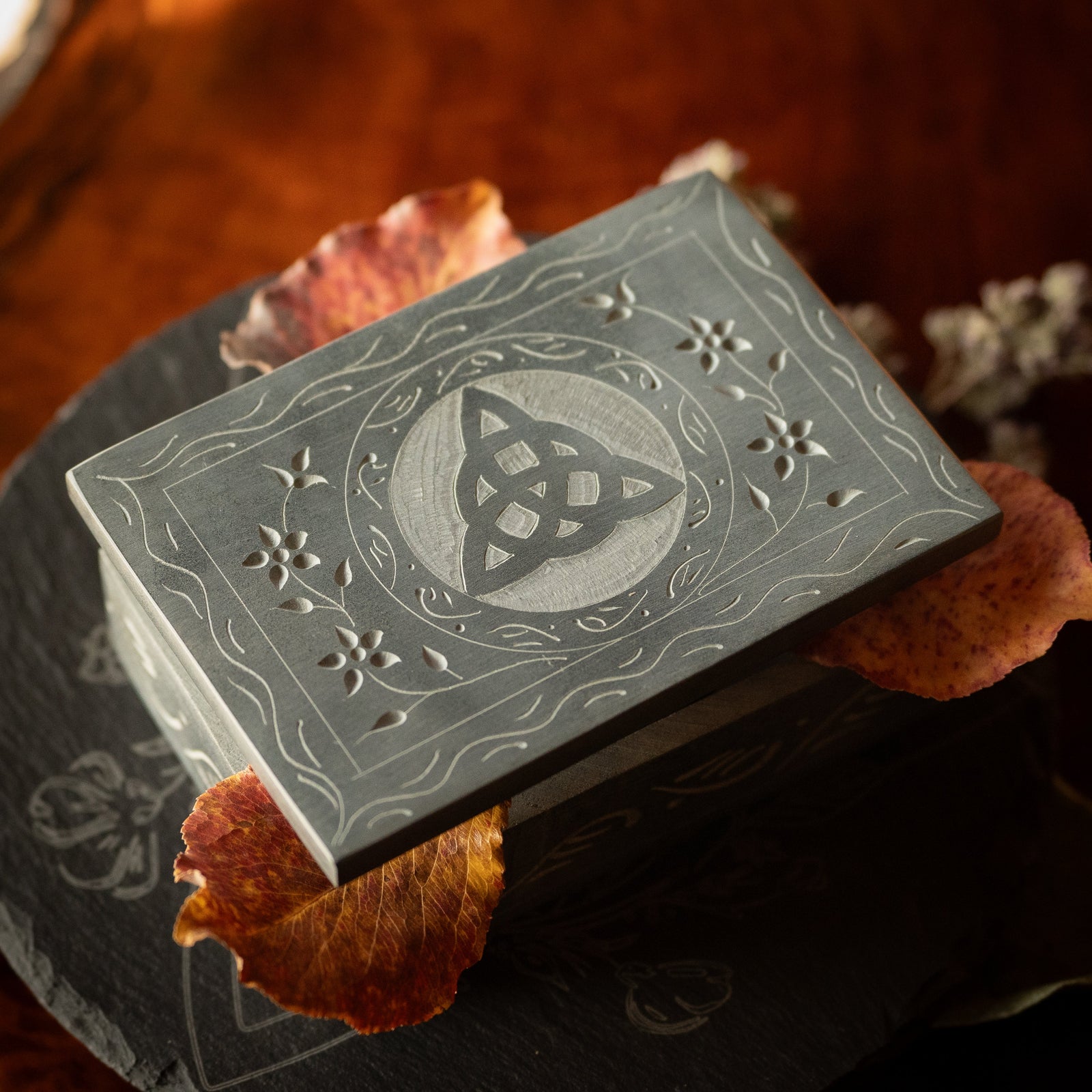 Carved Triquetra Box (Soapstone)