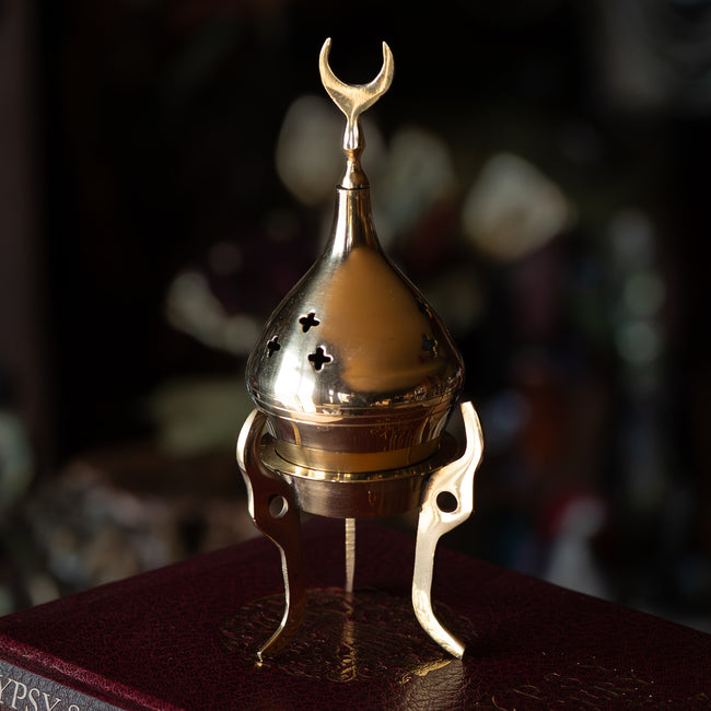 Brass Crescent Moon Burner