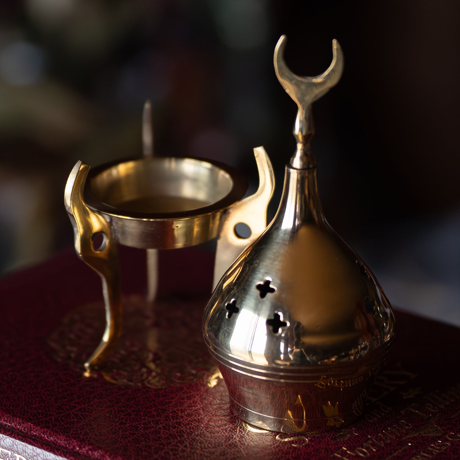 Brass Crescent Moon Burner