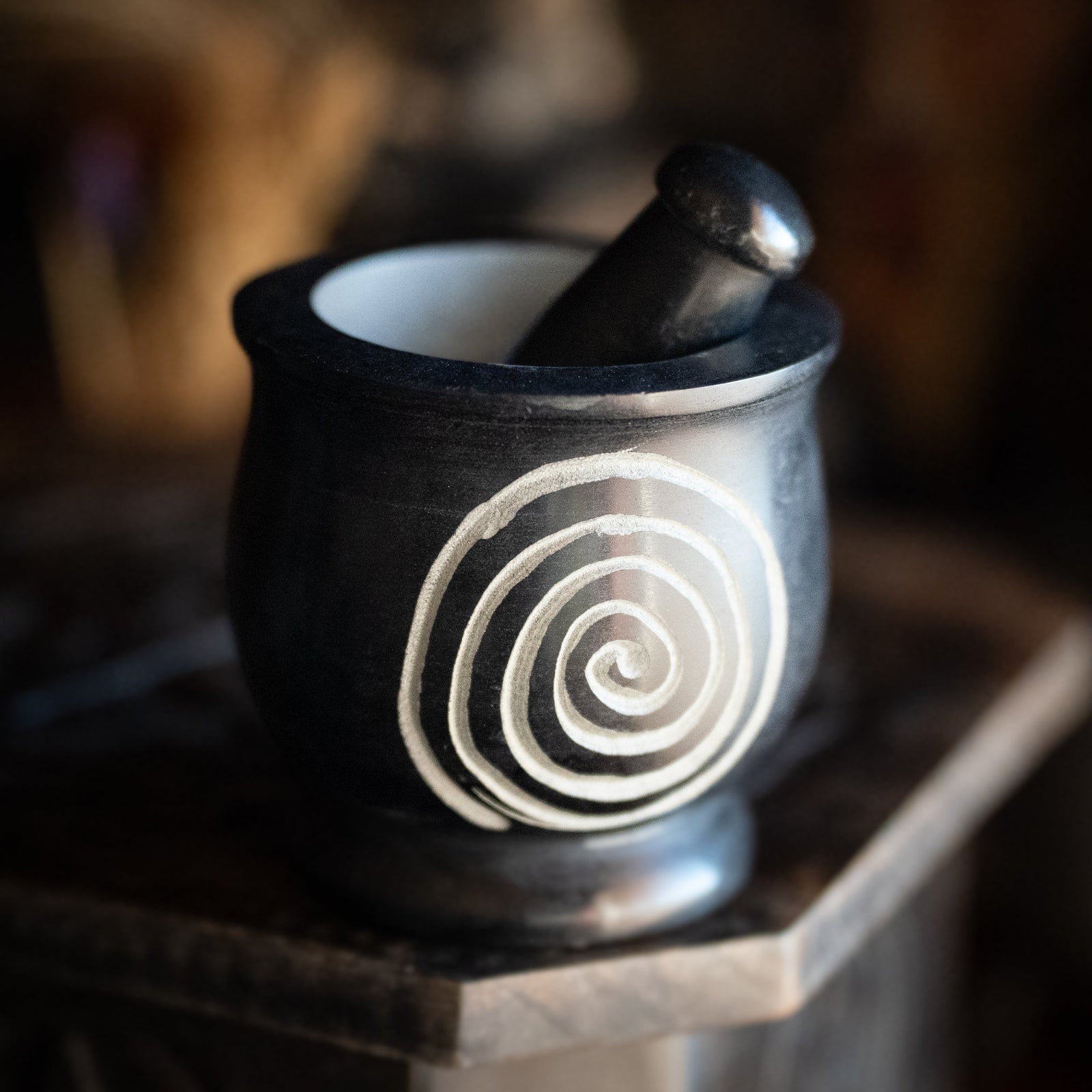 Spiral Mortar & Pestle