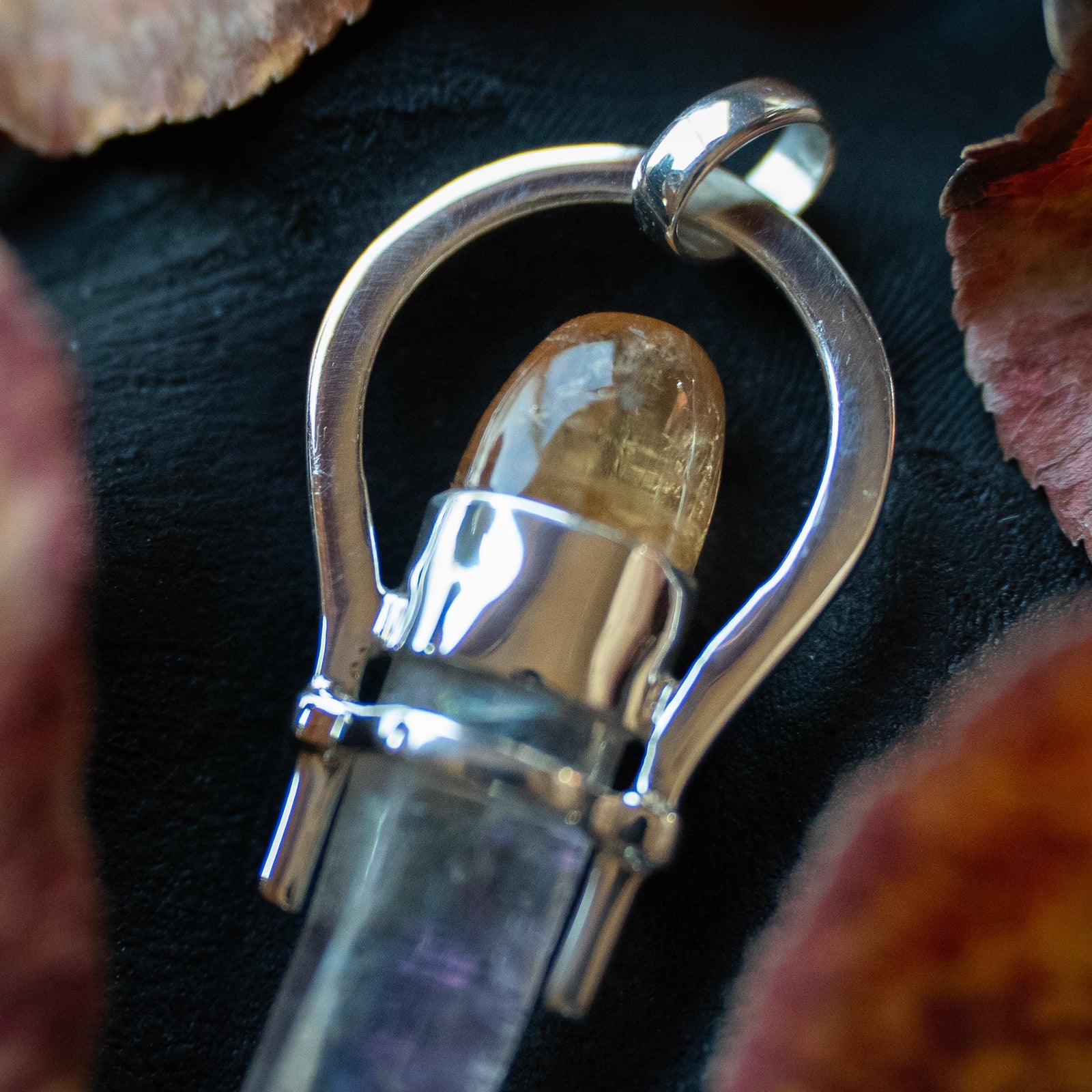 Citrine & Angel Aura Quartz Pendant