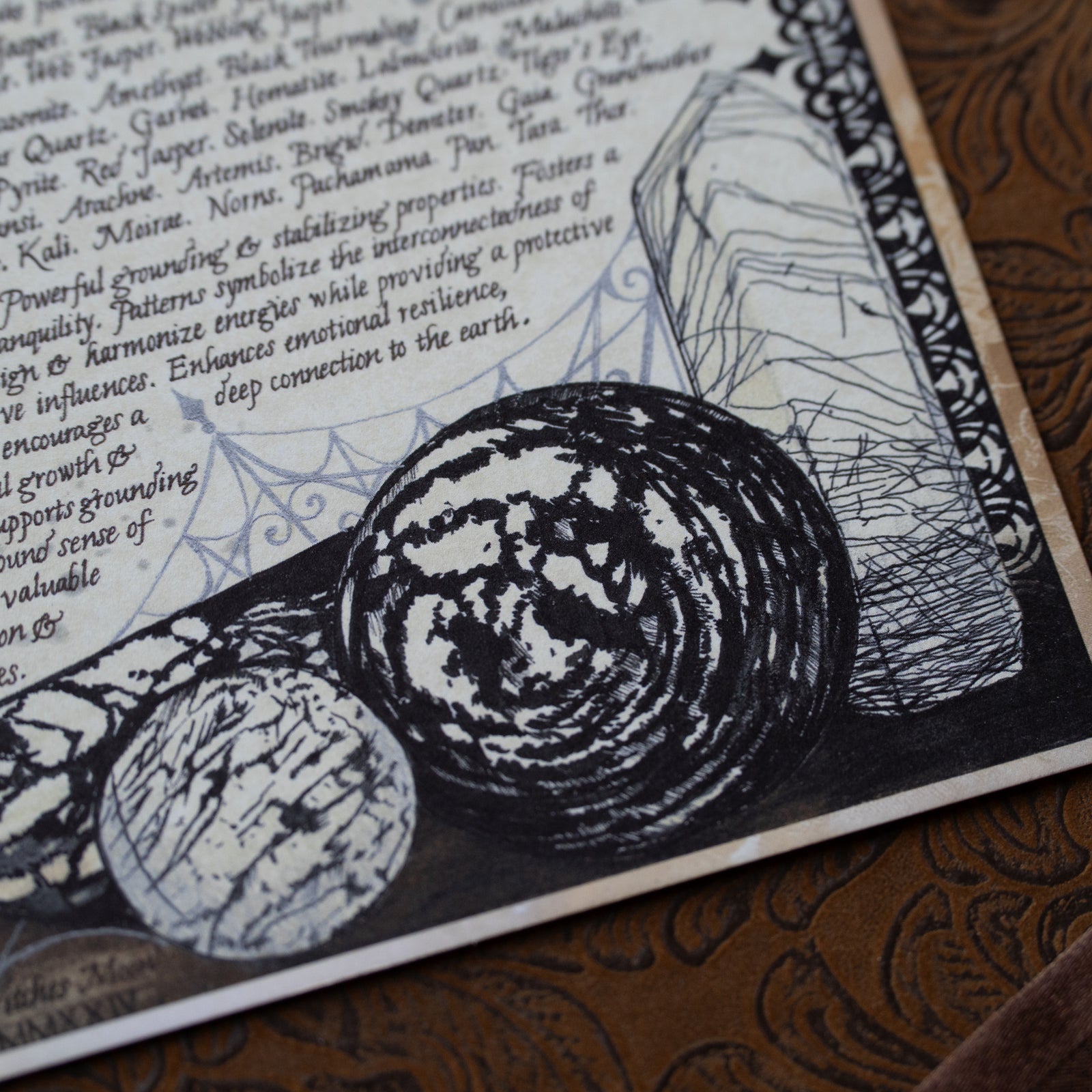 Spider Web Jasper Book of Shadows Artwork