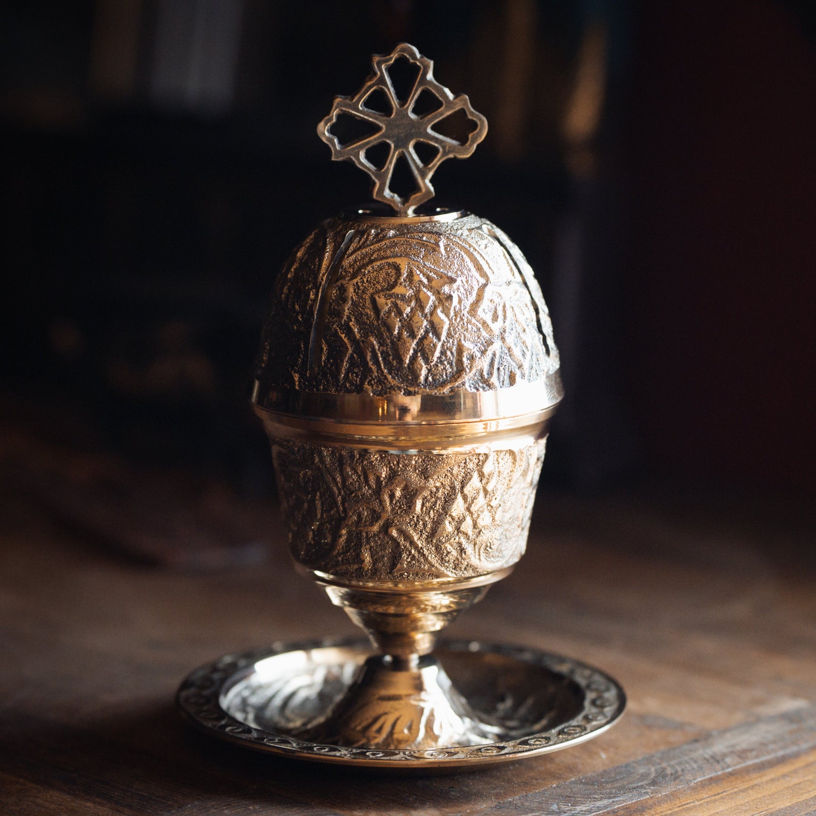 Brass Carved Incense Burner