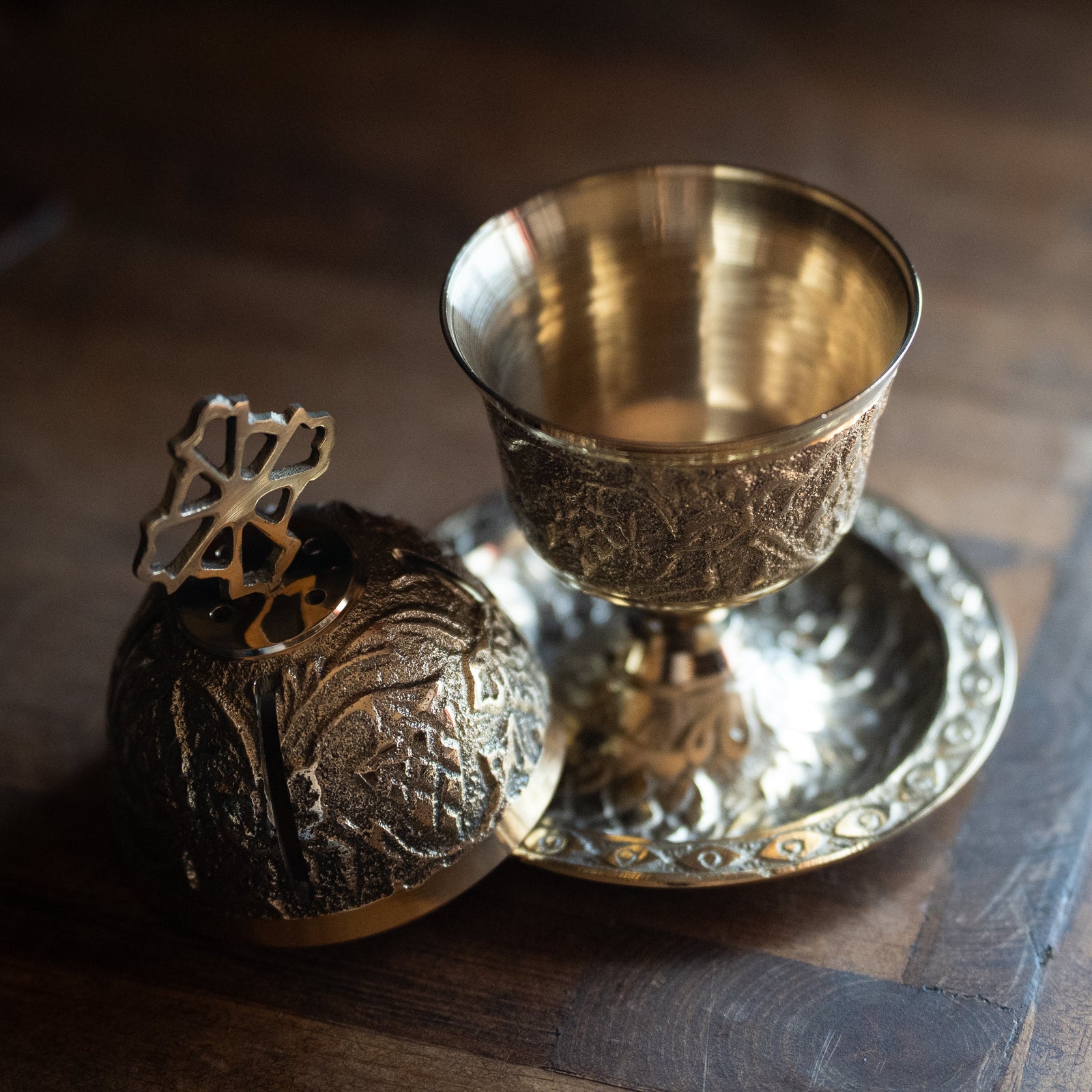 Brass Carved Incense Burner