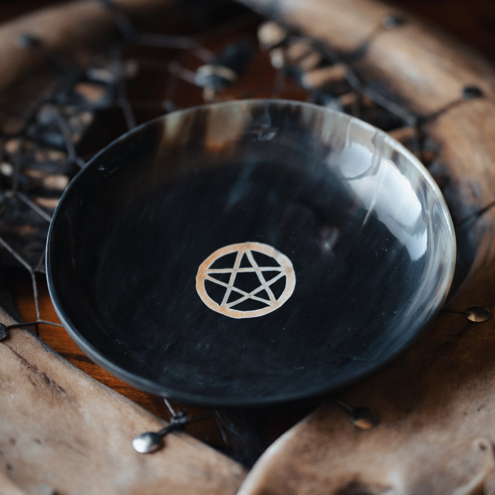 Polished Horn Pentacle Dish