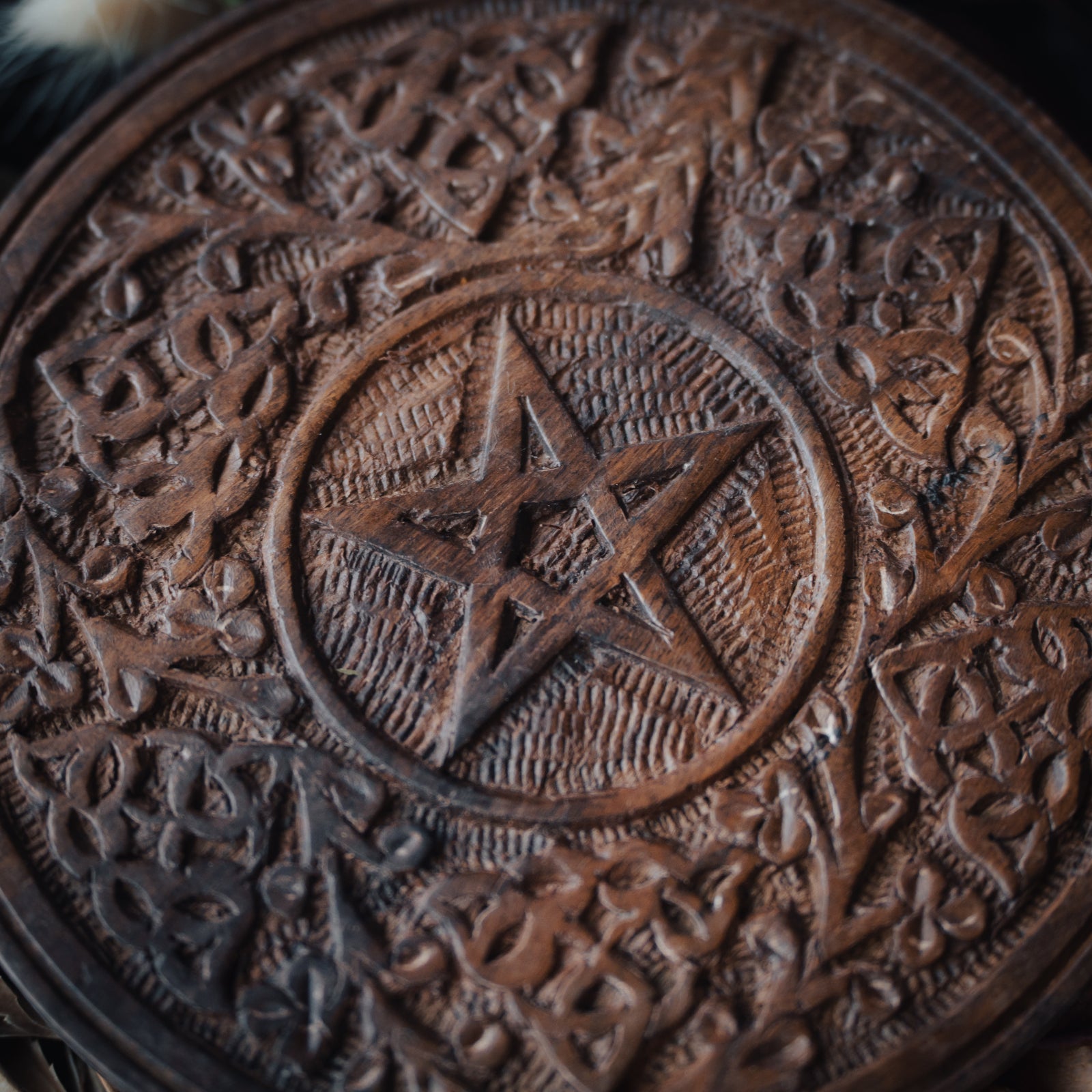 Wooden Pentagram Altar Tile