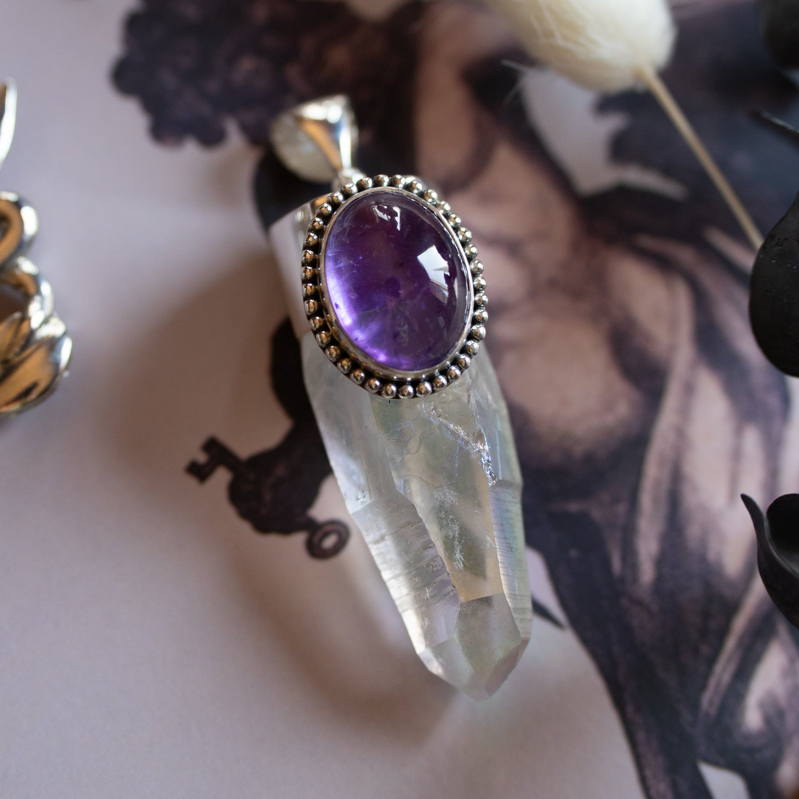 Angel Aura w/ Amethyst Pendant (.925 Silver)