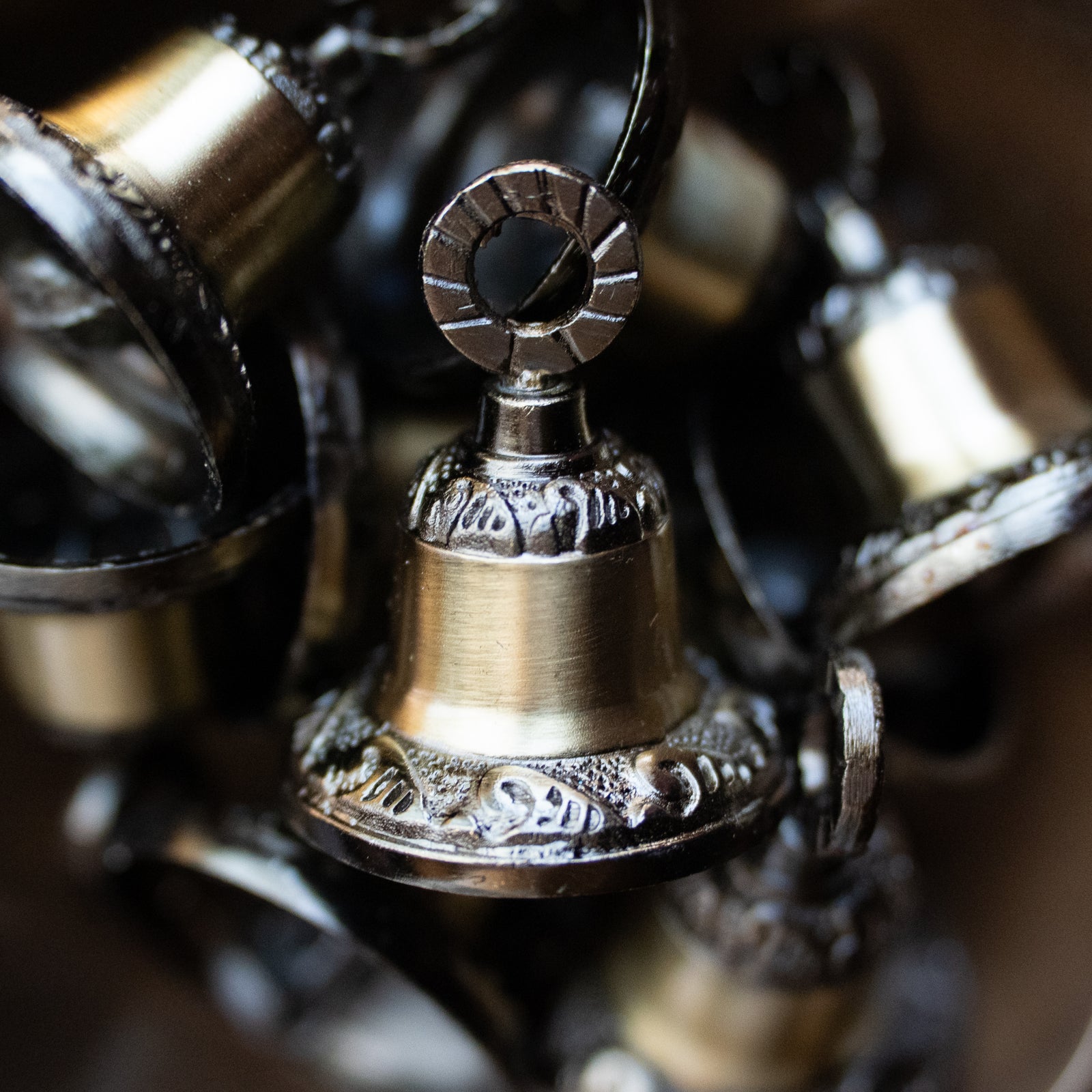 Carved Metal Bell (Antique)