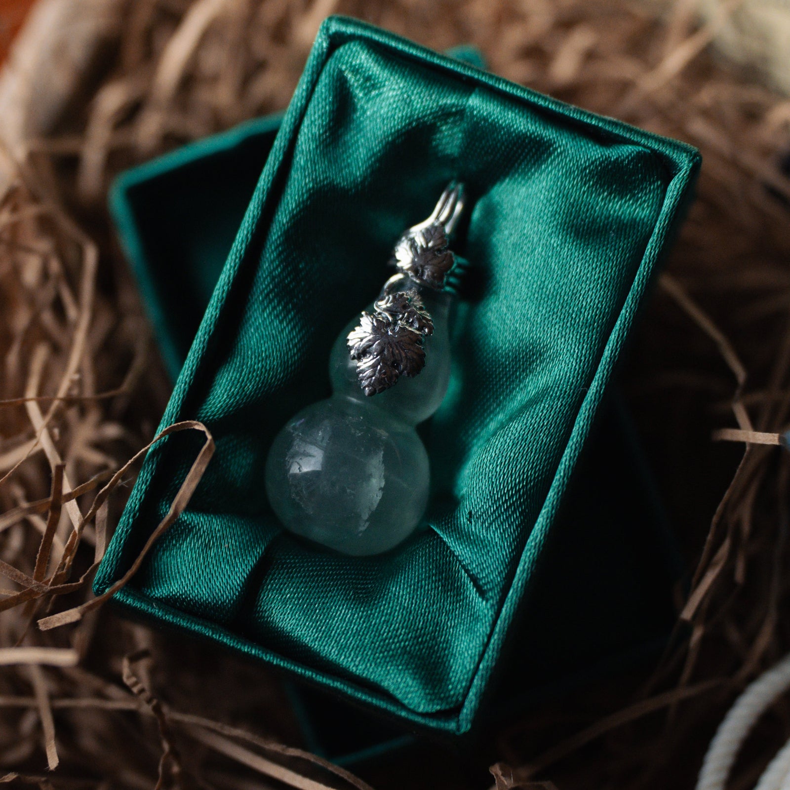 Fluorite Harvest Gourd Pendant (.925)