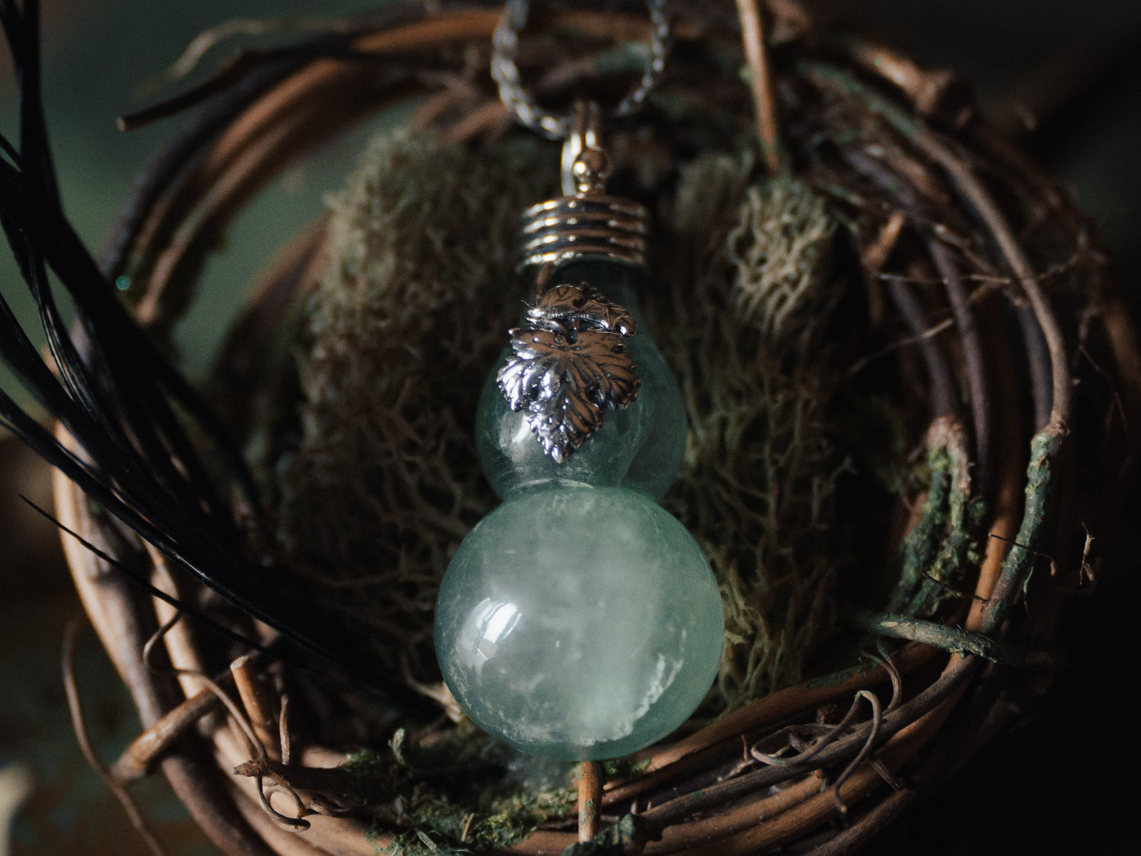 Fluorite Harvest Gourd Pendant (.925)