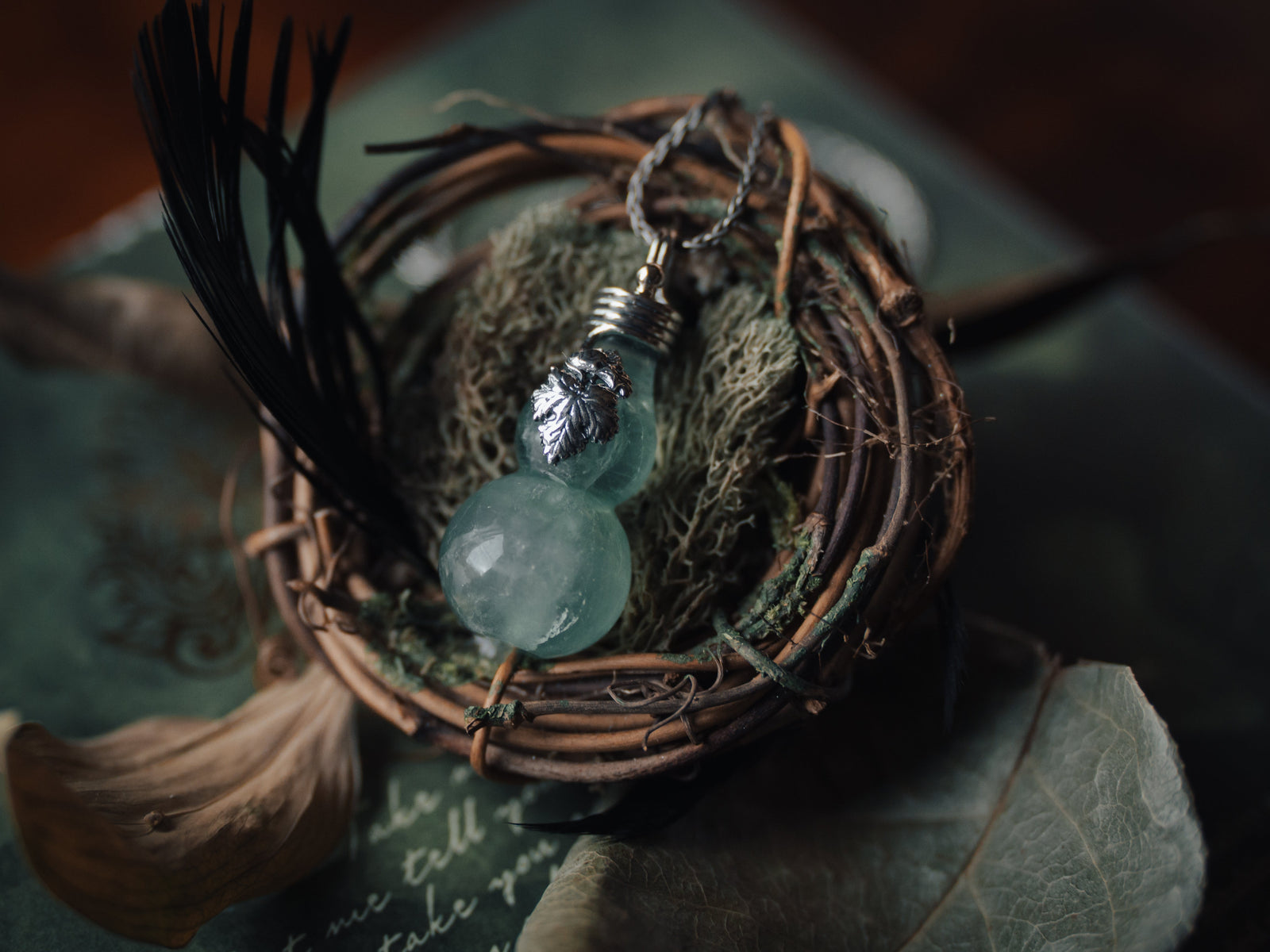 Fluorite Harvest Gourd Pendant (.925)