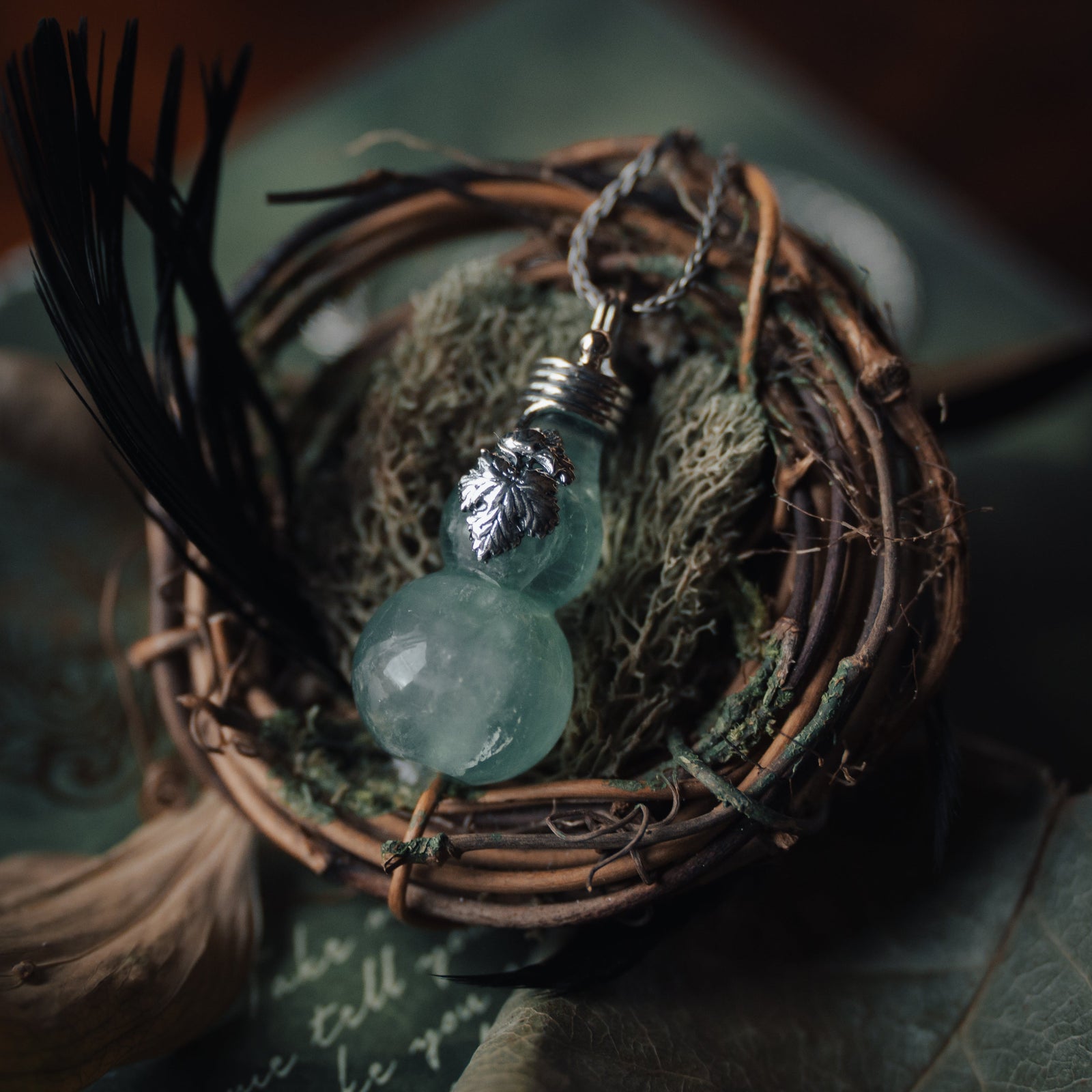Fluorite Harvest Gourd Pendant (.925)