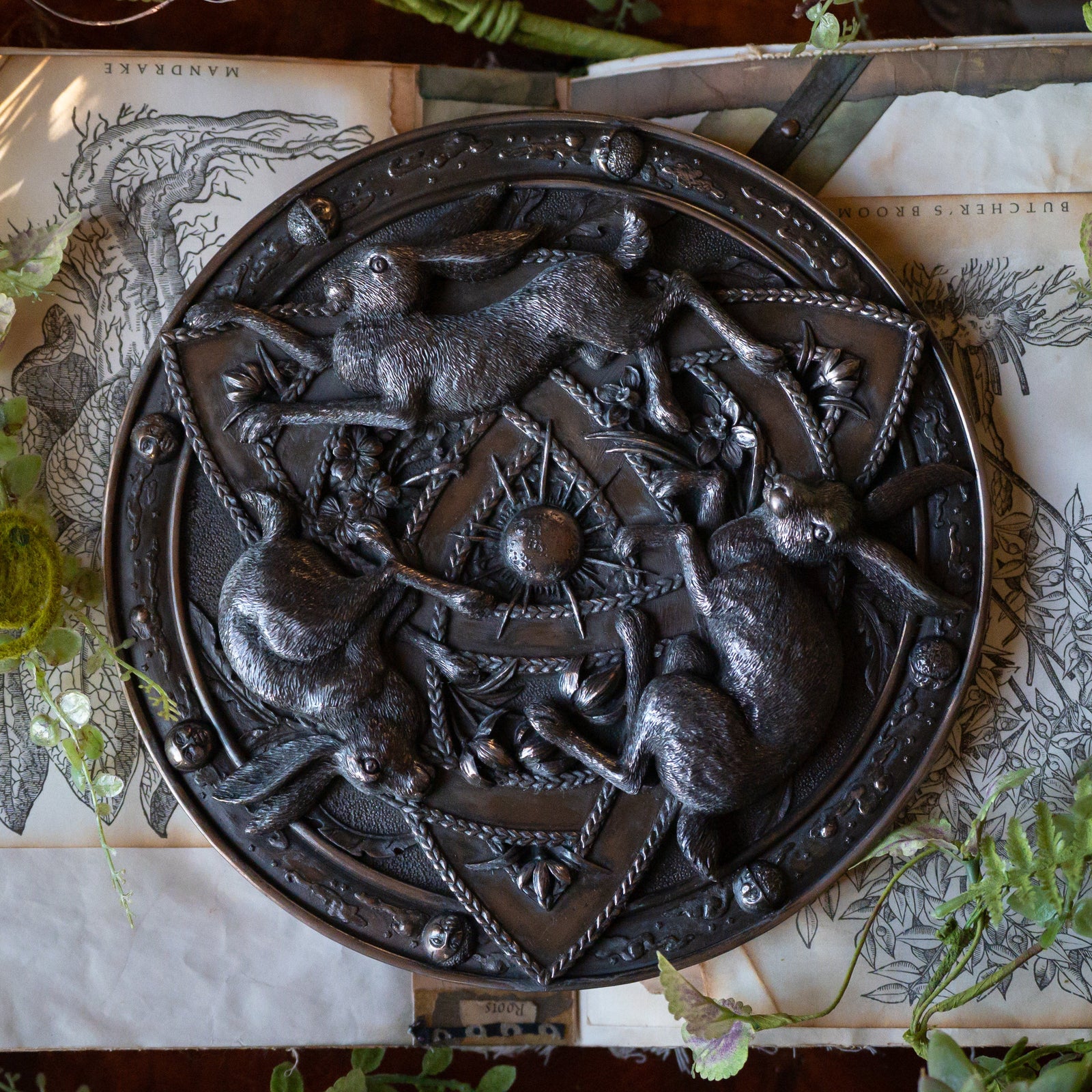 The Hares Plaque (Silver)