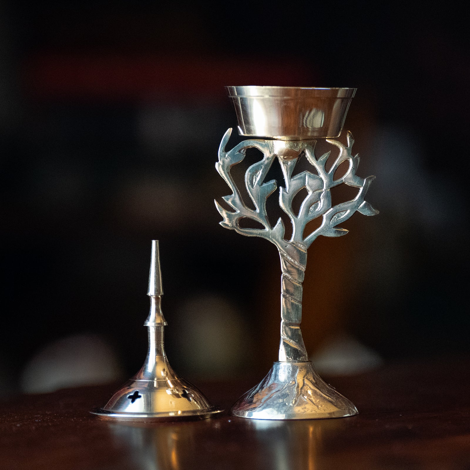Tree of Life Brass Cone Burner