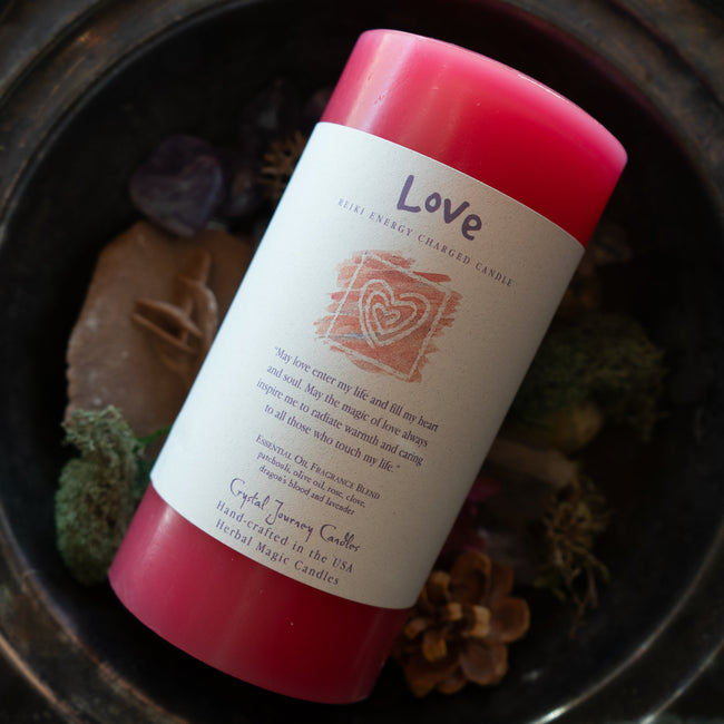 Reiki Herbal Candle (Love) Large