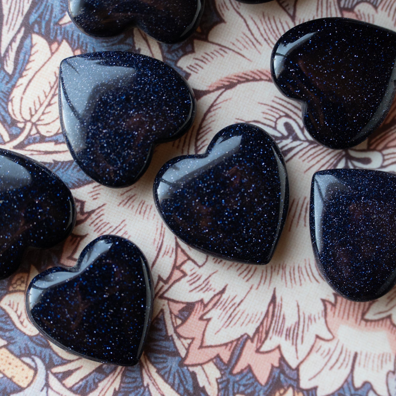 Blue Goldstone Heart