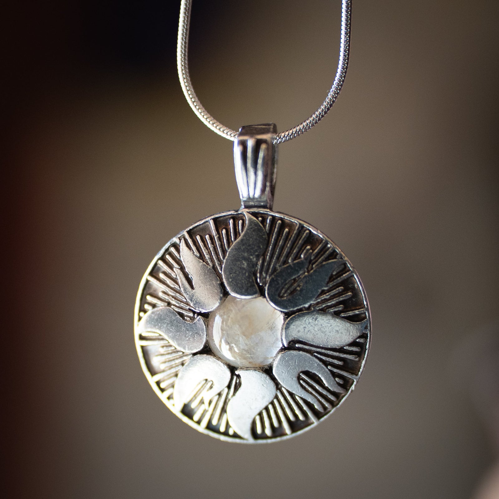 (Clarity) Rutilated Quartz Pendant