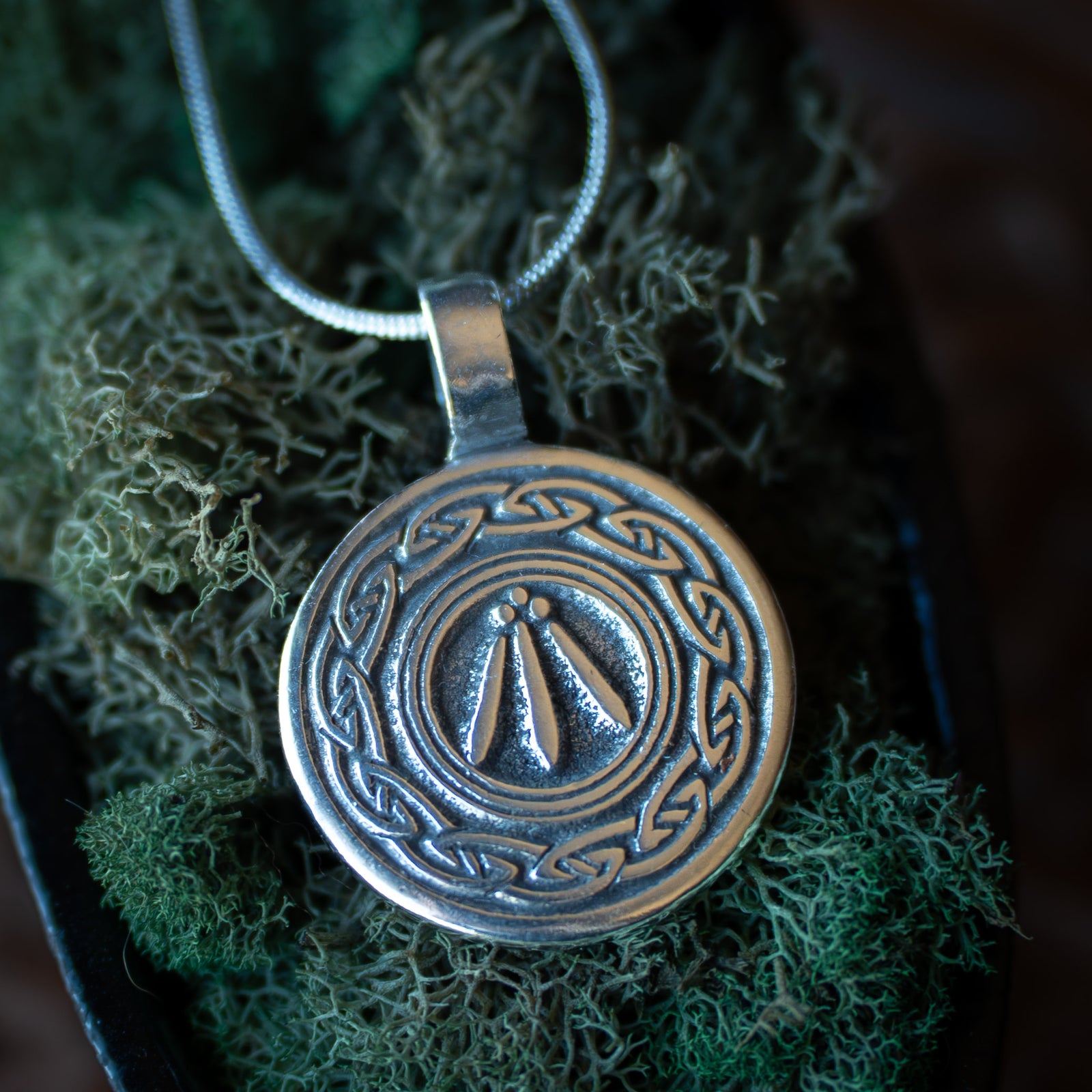 Pewter Awen Pendant w/ Chain