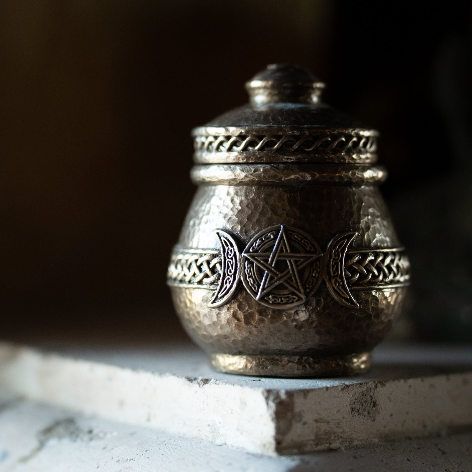 Triple Moon/Pentagram Altar Jar