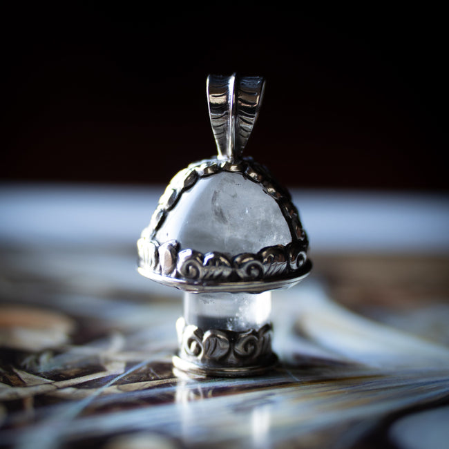 Quartz Mushroom Pendant