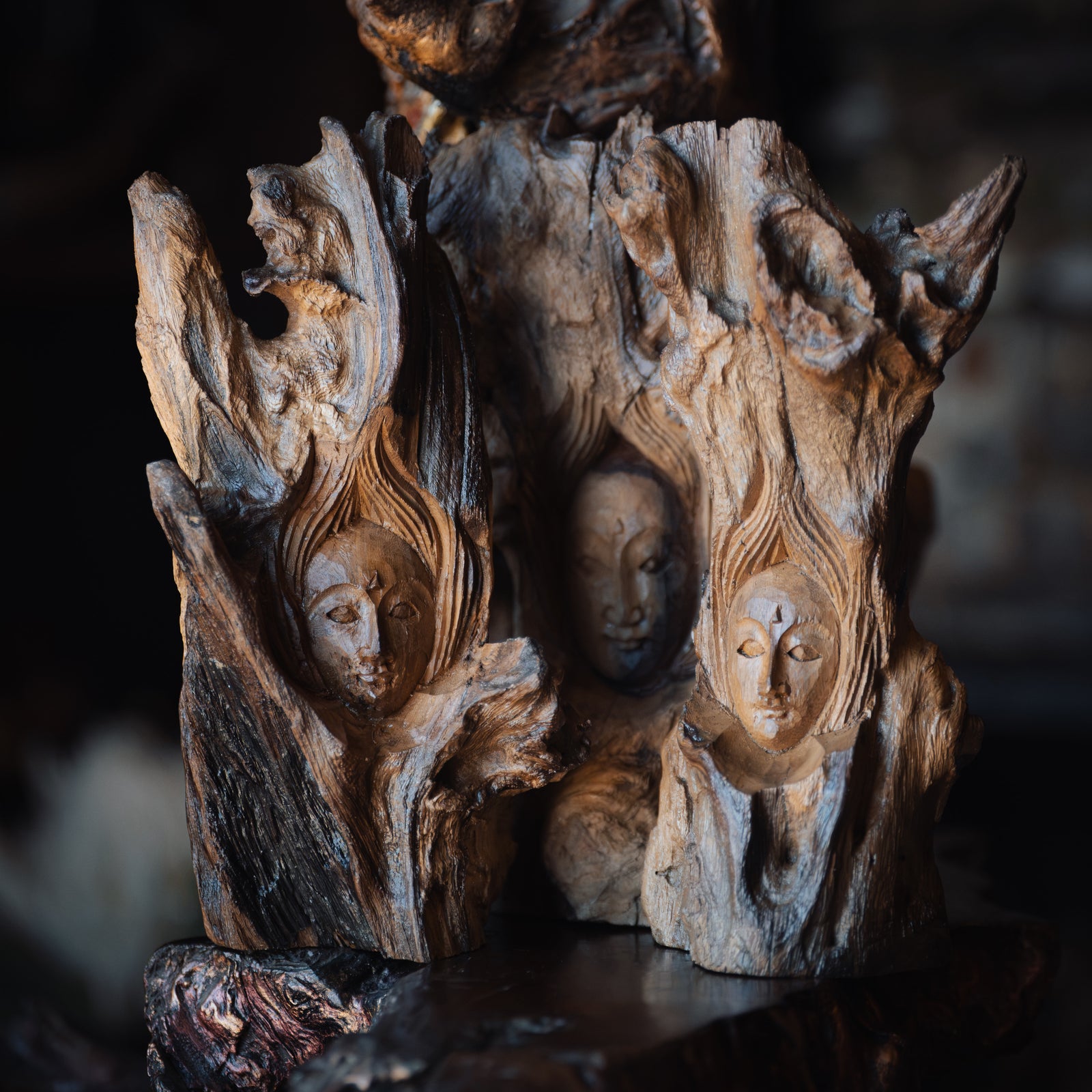 Hand-Carved Earth Spirit Companion