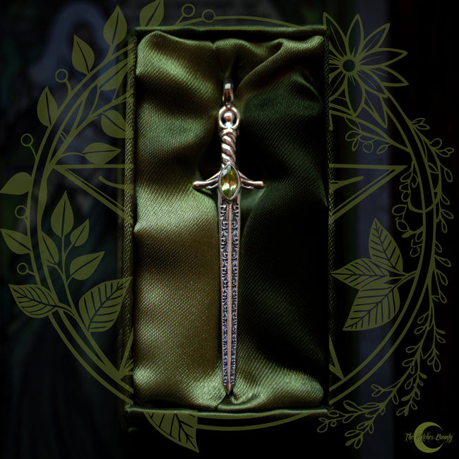 The Sword of Peridot Power Pendant (.925)