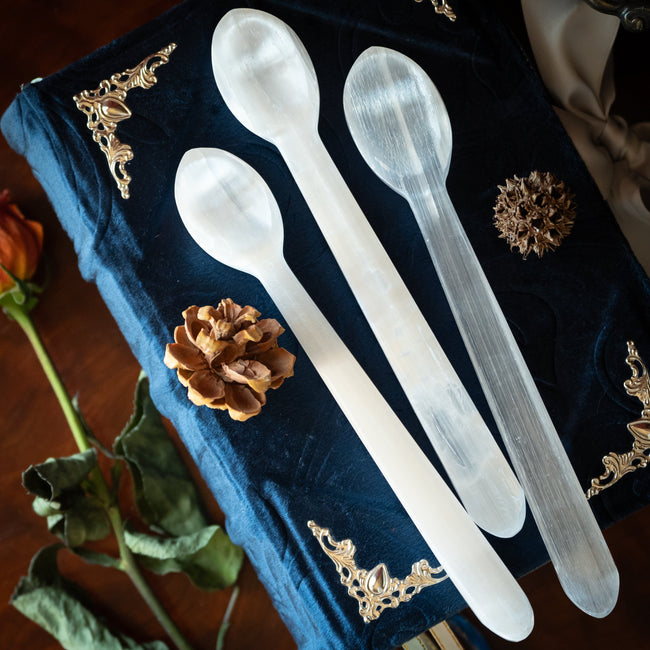 Selenite Altar Spoon (8")