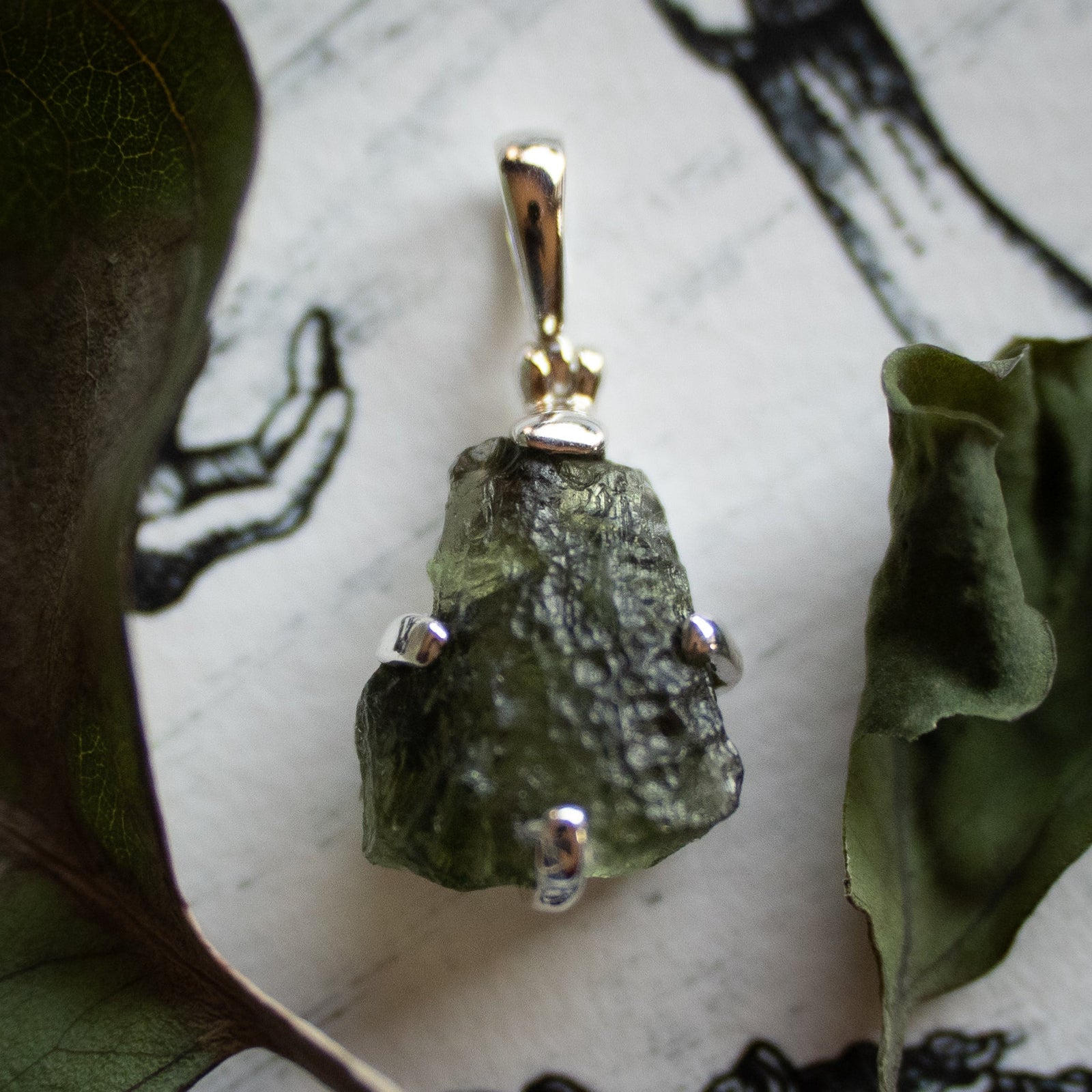 Moldavite Pendant (.925)