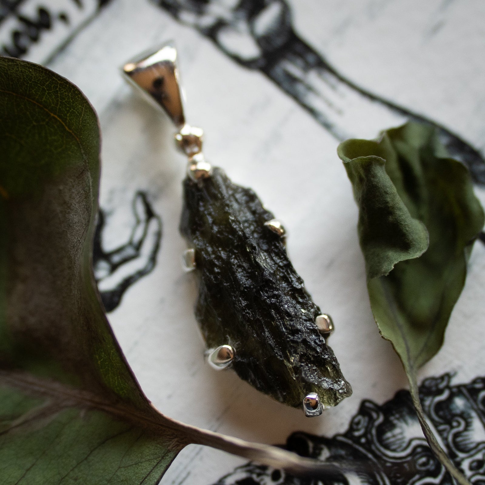 Moldavite Pendant (.925)