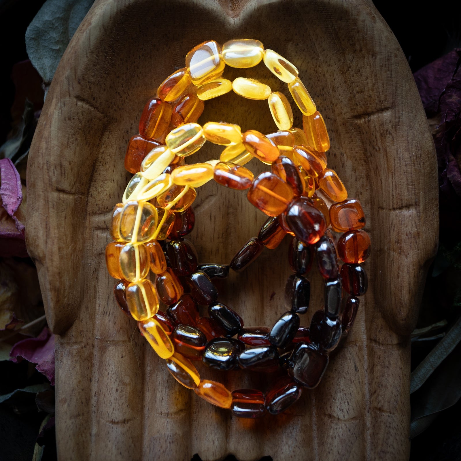 Multi-Color Amber Stretch Bracelet