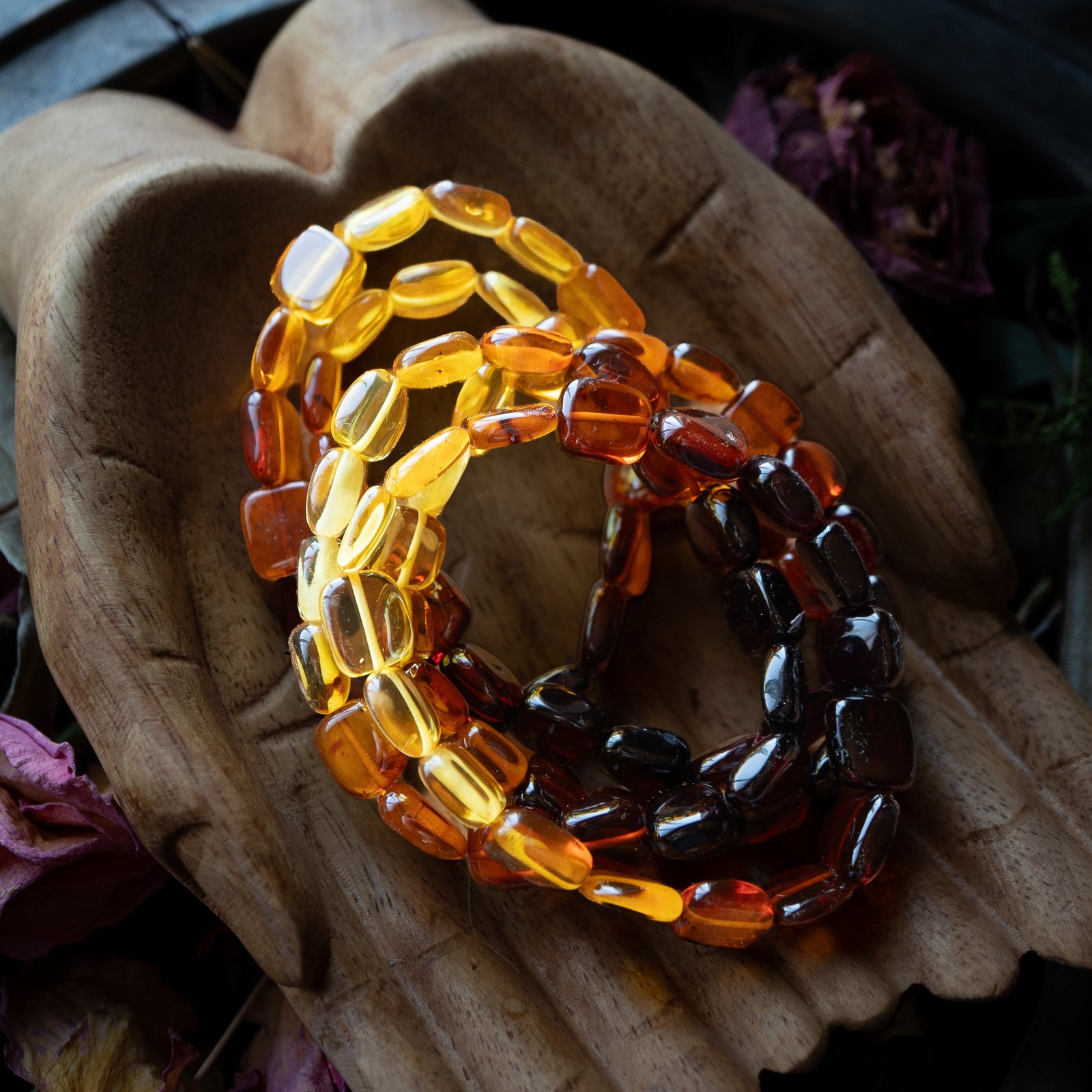 Multi-Color Amber Stretch Bracelet